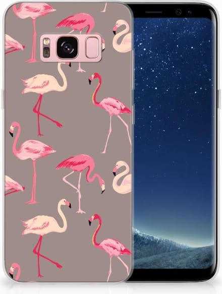 Samsung Galaxy S8 TPU Hoesje Flamingo