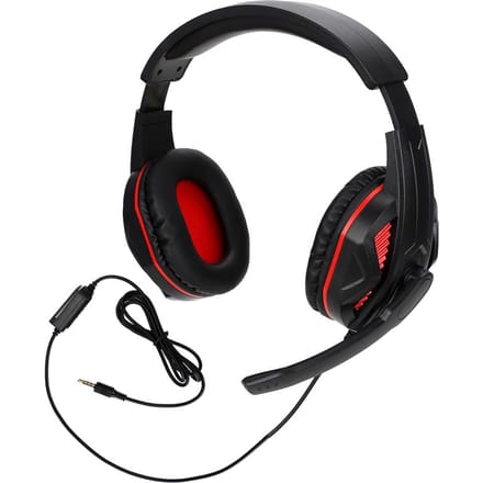 3,5 mm Competitieve Gaming Headset Hoofdtelefoon met Microfoon Bedrade Oortelefoon voor PS4 (Zwart + Rood)