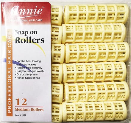 Haarrollers Set - Krulrollers Klittenband - Haar Krullen - Zelfklevend Ontwerp - 12 Stuks - Geel