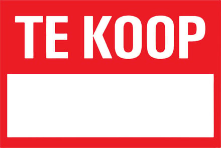 A3 Formaat Te Koop Bord van Stevig 2 mm Polystyreen - Perfect voor Effectieve Verkoopboodschappen!