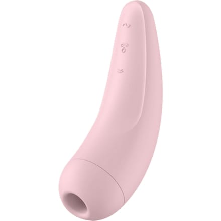 Satisfyer Curvy 2+ - Met app en Bluetooth - Luchtdruk vibrator met Vibratie - Licht roze