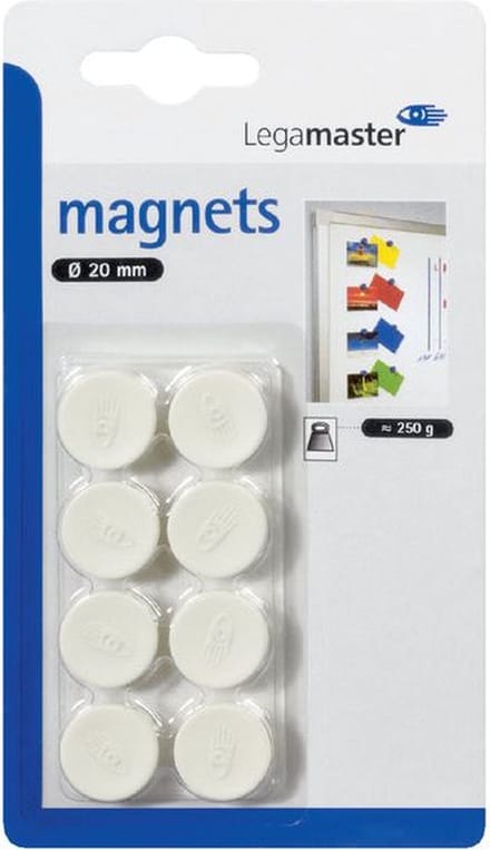 Whiteboardmagneten 20mm Lega Wit