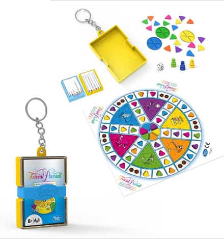 Mini spel sleutelhanger - Trivial pursuit / Triviant (8+)