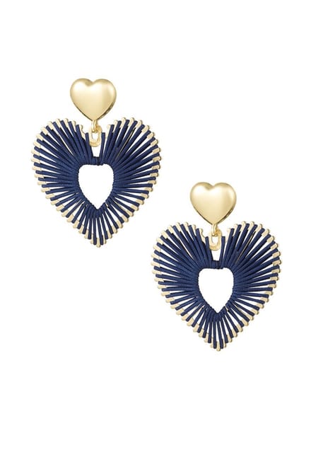 Statement Oorbellen A Touch Of Love - Blauw - Party - Feestdagen