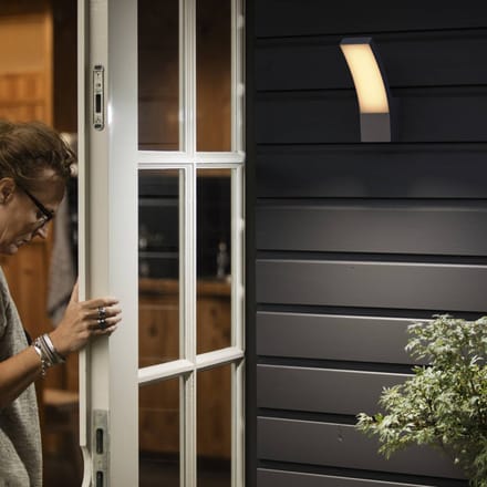 Philips Splay outdoor wall lamp 12W 2700K anthracite