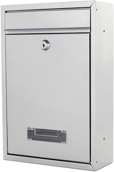 Brievenbus - Postbak - Post Ontvangen - Met Naamplaatje - 32x21.5x9 cm - Zilver