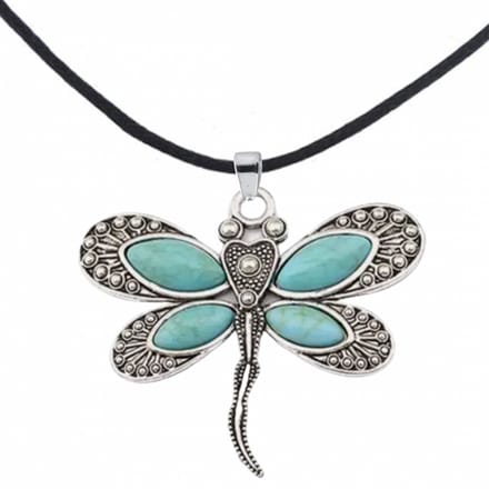 Ketting-Libellen-Turqouise - Charme Bijoux