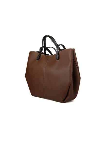 Giulia Monti Tote Bag Walnootbruin Zwart