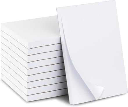 10 Pak Notitieblokken 10x15 cm, 100 Vellen Per Blok - Wit, Blanco Schrijfblokken in Bulk