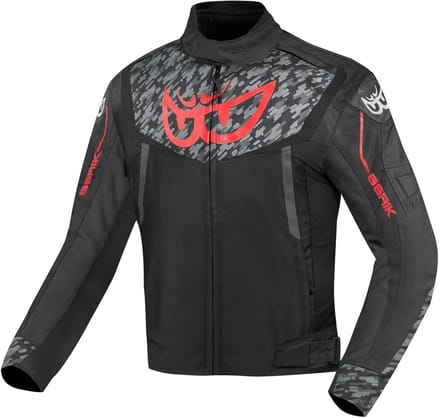 Berik Camo Street Zwart Rood Waterdichte Textiele Motorjas - Jas