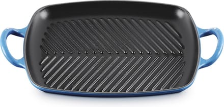 Le Creuset Signature - Grillplaat - Gietijzer - Inductie - 30 cm - Azure