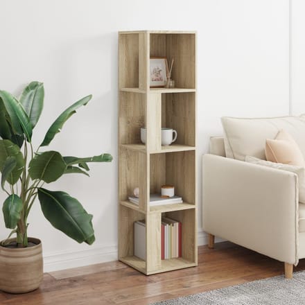 vidaXL - Hoekkasten - 33 - x - 33 - x - 132 - cm - Engineered - wood - Sonoma - Eiken