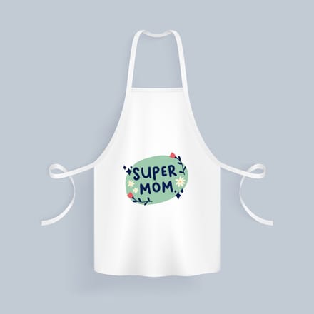 Akyol - super mom Keukenschort - Moeder - mama - moederdag - cadeau - verjaardag - kado - 82 bij 71 cm