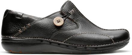 Clarks - Dames schoenen - Un Loop - D - black leather - maat 4,5