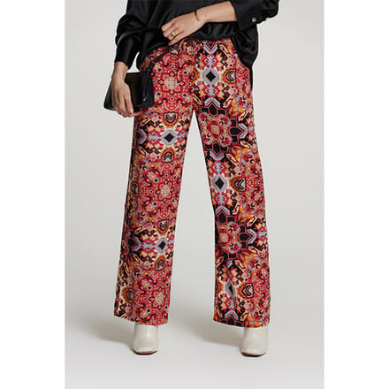 Shiwi Ladies Monaco Trousers Boho Aztec Old Red Größe: S | Straight Jeans Outlet | Damen | Rot