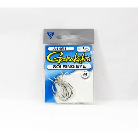 Gamakatsu Soi Ring Oog Maat 1/0 , 6 Per pak (4005)