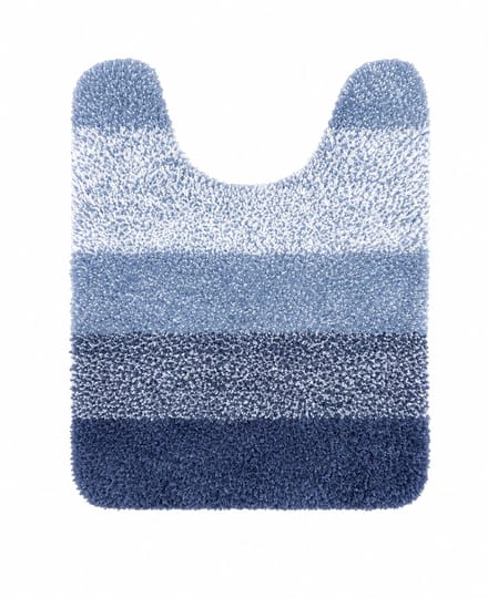 WC Mat Blauw 61x51 cm – Zachte Microvezel Toiletmat – Antislip TPR – Waterabsorberend