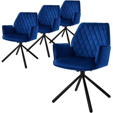 Set van 4 eetkamerstoelen Hale velvet | ML-Design