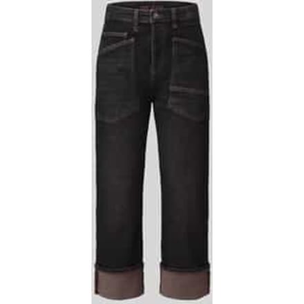 straight fit jeans van katoenmix