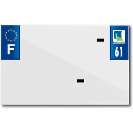 Blanco PVC nummerplaatstrip Top Plaq 61