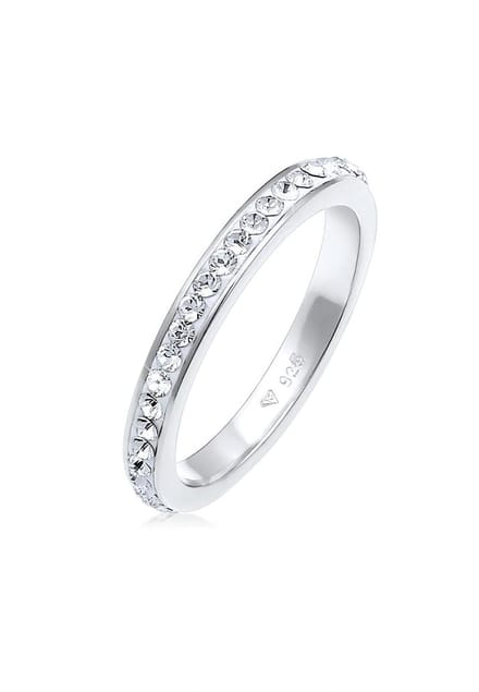 Elli - Ring - Damesband met Kristallen in 925 Sterling Zilver - Dames