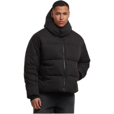 Urban Classics Puffer Jack met capuchon Winterjas zwart S Polyester -