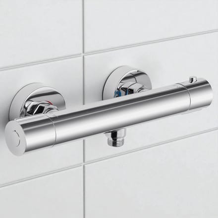Auralum max Thermostatische Douchekraan - Hartafstand 150 mm - CoolTouch - Incl. koppelingen - Chroom