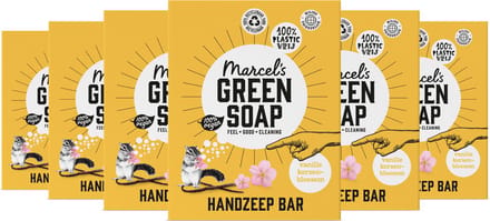 Marcel's Green Soap Handzeep Bar - Vanille & Kersenbloesem - 6 x 90 gram