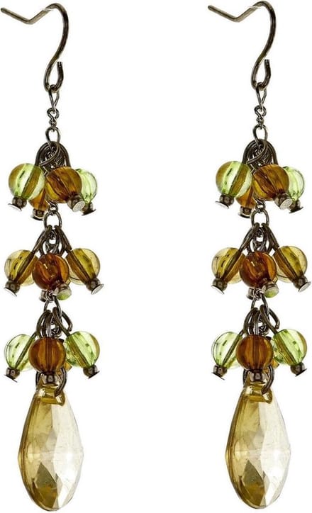 Behave - Druppel oorhangers groen - Bohemian stijl - 6,5 cm