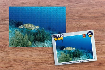 Puzzel Groene zeeschildpad op Bonaire - Legpuzzel - Puzzel 500 stukjes