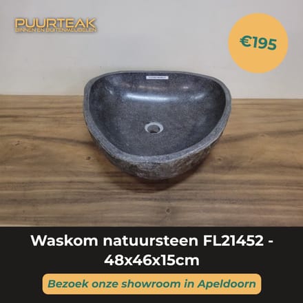 Waskom natuursteen FL21452 - 48x46x15cm