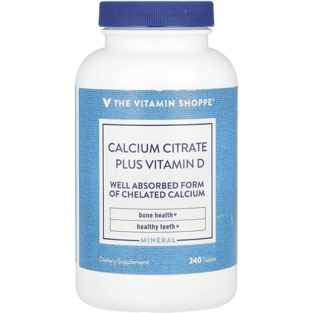 The Vitamin Shoppe, Calciumcitraat en Vitamine D, 240 Tabletten