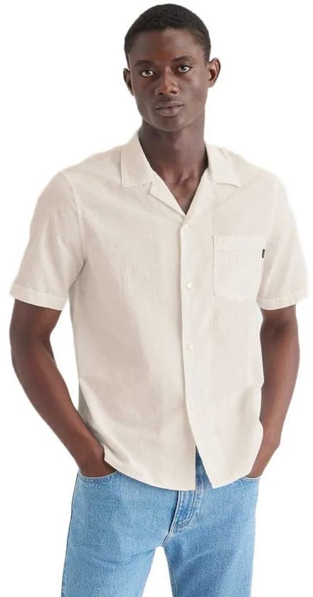 Dockers Camp Tierless Overhemd Met Lange Mouwen Beige L Man
