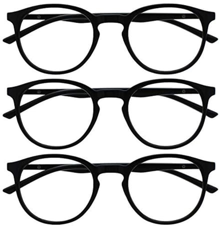 3-Paar Blauw Licht Blocking Brillen voor Computer en Gaming - Zwart - Unisex