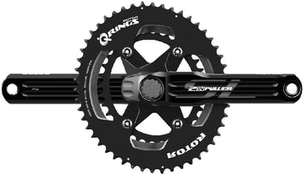 Rotor 2 In Power Sl Oval Crankstel Met Vermogensmeter Zilver 170 mm / 50/34t