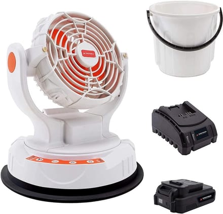 Draagbare Accu Vernevelventilator met Grote Emmer en Snellader