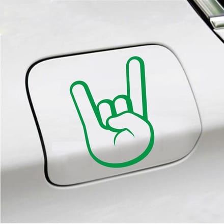 Bumpersticker - Rock N Roll - 12 X 9 - Groen