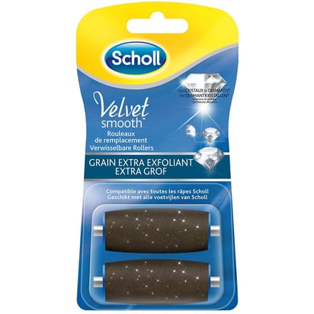 Scholl Velvet Smooth Extra Grof Voetvijl - 2 Stuks - Vervangingsrollers Elektische Eeltverwijderaar - Eeltvijl - Eeltrasp