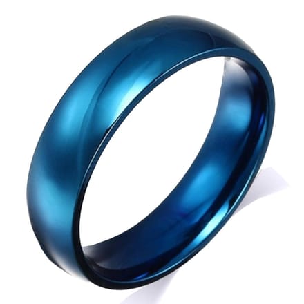 Victorious Ring Blauw Staal Heren en Dames – Maat 59 (19mm)