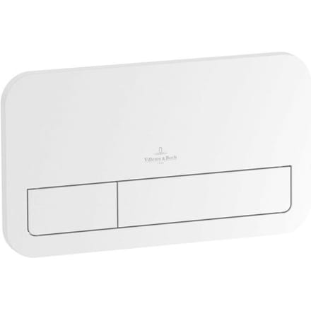 Villeroy & Boch Viconnect 2 knops bedieningsplaat - 25.3x14.5cm - glans wit