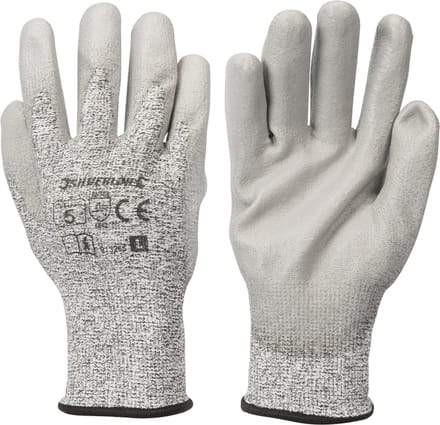 Silverline Snijbestendige werkhandschoenen - PU-coating - Maat 10 - Heavy-Duty