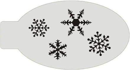 BadAss stencils Schmink Sjabloon Snow - Polyester, 10 x 4 cm