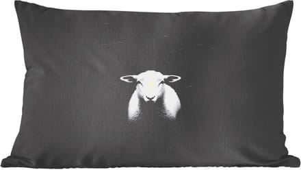 Sierkussens - Kussentjes Woonkamer - 60x40 cm - Schapen - Wit - Duisternis
