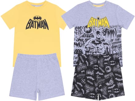 2x DC COMICS geel en grijs Batman pyjama