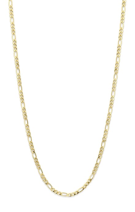 Mori Gold Filté 3,0mm breed collier, Figaro schakel, goud gevuld 1/20