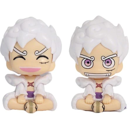 10cm Modèle Anime One Piece Regard vers le haut Monkey D Luffy Gear 5 Version Q Figurine d'Action Statue Figurine Collection Jouets