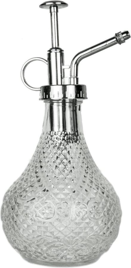 Esschert Design plantenspuit/vernevelaar - helder glas/zilver - 20 cm