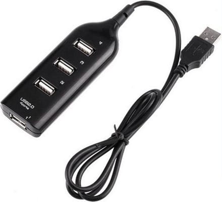 4 Poort mini USB 2.0 Hub, hoge snelheid ZWART - Underdog Tech