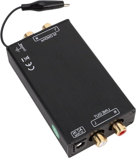 Generic Phono Preampliffer, Preampliffere van Audio Fono Mini Portable Stereo voor Discs Player (EU-stekker AC230V)