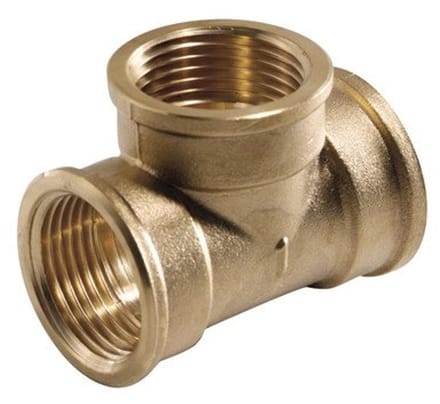 T-stuk messing binnendraad 1" MT